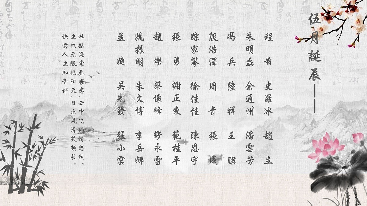 【生日祝?！抗ё?5月生日的員工生日快樂！